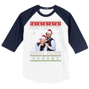 Trump Vance Brothers Make Christmas Great Again Ugly Gift Baseball Sleeve Shirt