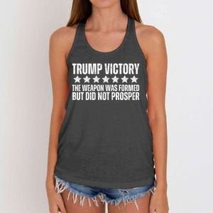 Trump Victory Christian Weapon Formed But Did Not Prosper Women's Knotted Racerback Tank