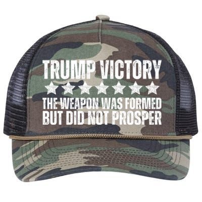 Trump Victory Christian Weapon Formed But Did Not Prosper Retro Rope Trucker Hat Cap