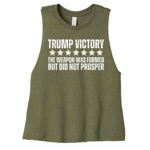 Trump Victory Christian Weapon Formed But Did Not Prosper Women's Racerback Cropped Tank