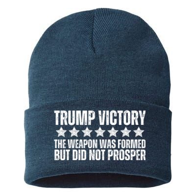 Trump Victory Christian Weapon Formed But Did Not Prosper Sustainable Knit Beanie