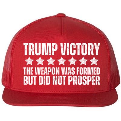 Trump Victory Christian Weapon Formed But Did Not Prosper Flat Bill Trucker Hat