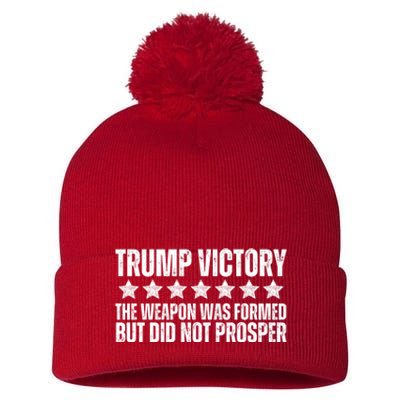 Trump Victory Christian Weapon Formed But Did Not Prosper Pom Pom 12in Knit Beanie