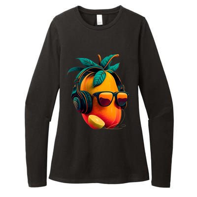 Tropical Vibes Chill Mango DJ Summer Music Style Womens CVC Long Sleeve Shirt