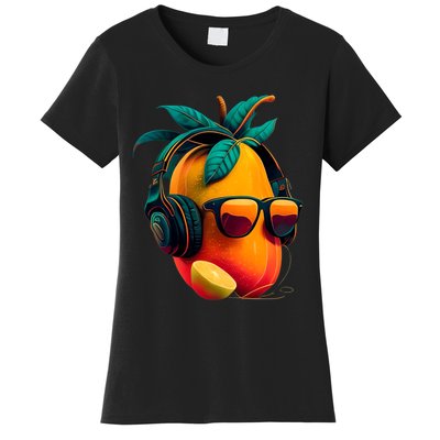 Tropical Vibes Chill Mango DJ Summer Music Style Women's T-Shirt