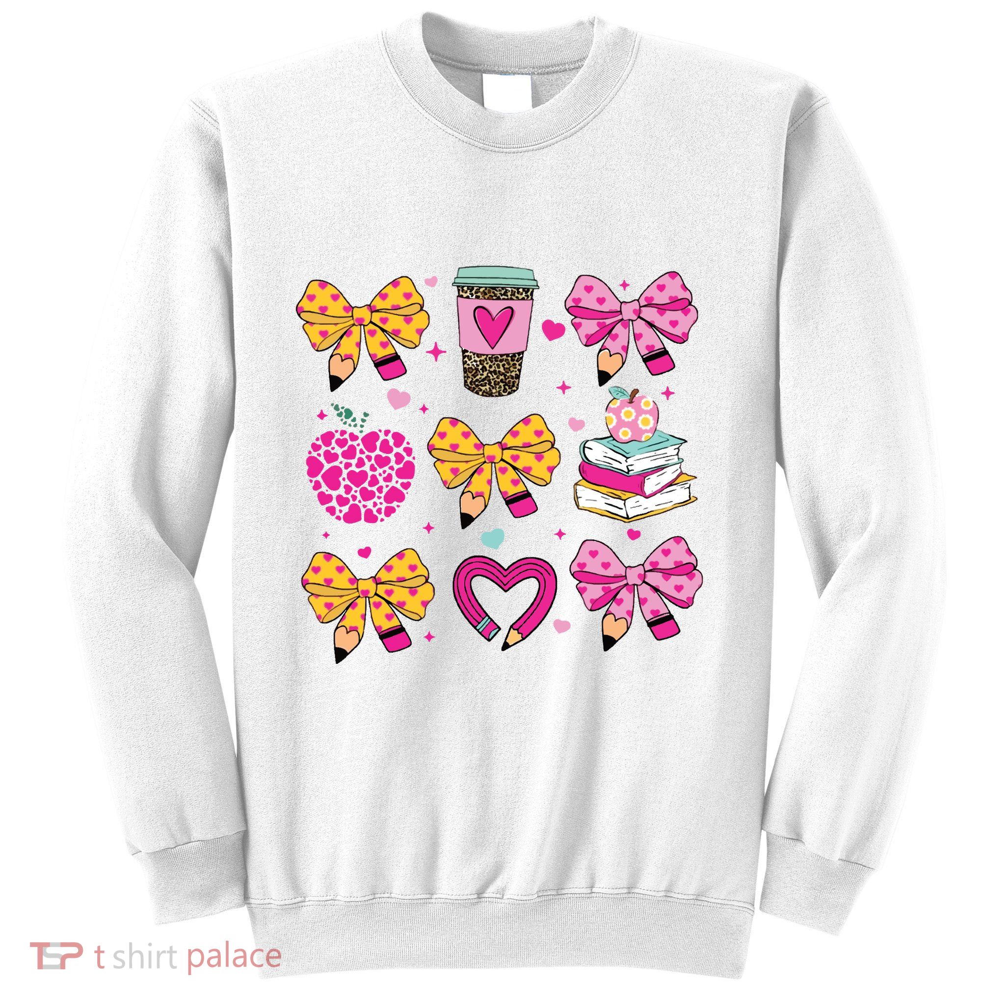 Teacher Valentine Coquette Valentine Teacher Sweatshirt