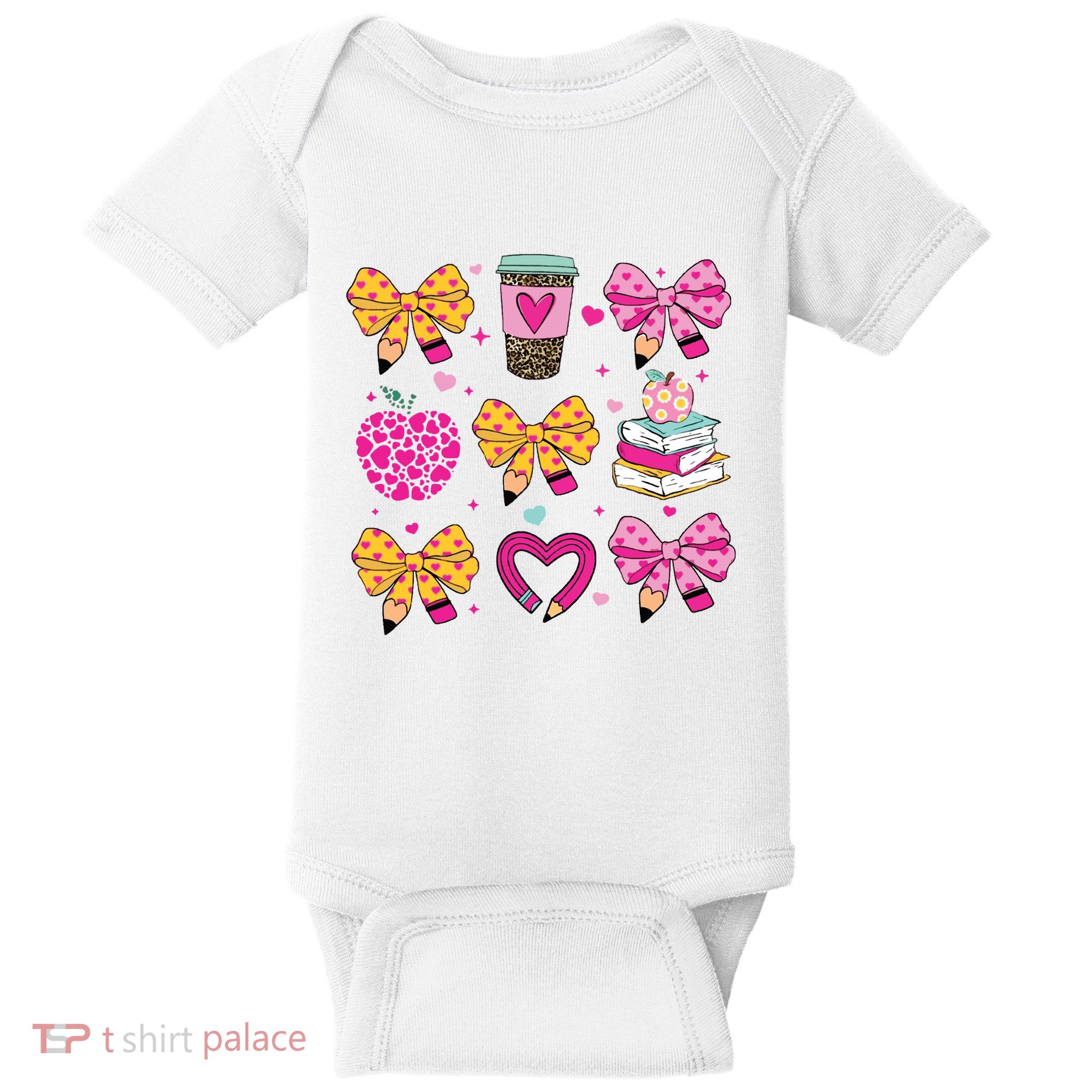 Teacher Valentine Coquette Valentine Teacher Baby Bodysuit