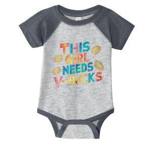 Thisneeds Vbucks Cool Gaming Graphic Design Premium Infant Baby Jersey Bodysuit