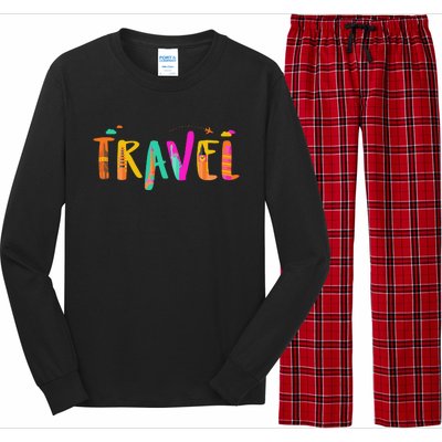 Travel Vacation Cute Gift Long Sleeve Pajama Set