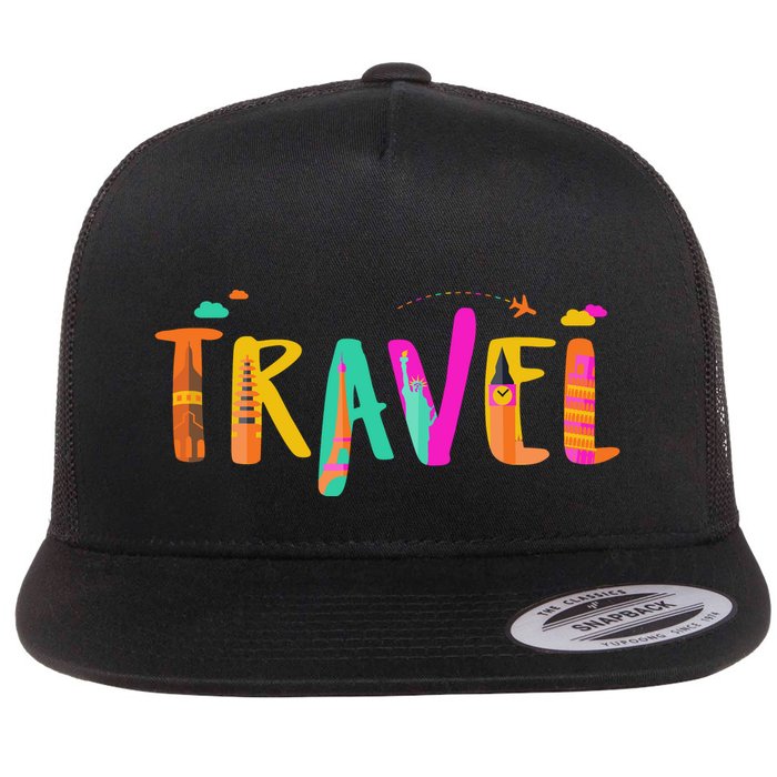 Travel Vacation Cute Gift Flatbill Hat