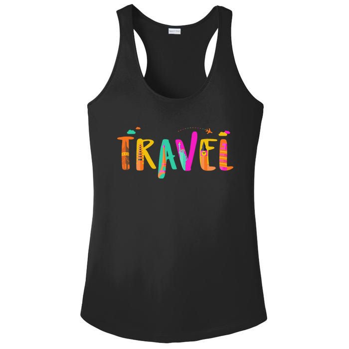 Travel Vacation Cute Gift Ladies PosiCharge Competitor Racerback Tank