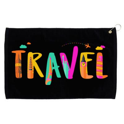 Travel Vacation Cute Gift Grommeted Golf Towel