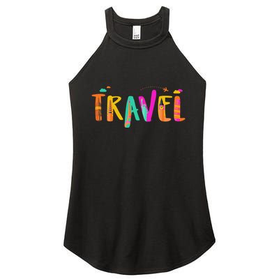 Travel Vacation Cute Gift Women's Perfect Tri Rocker Tank