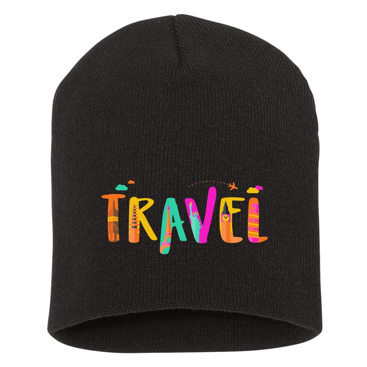 Travel Vacation Cute Gift Short Acrylic Beanie
