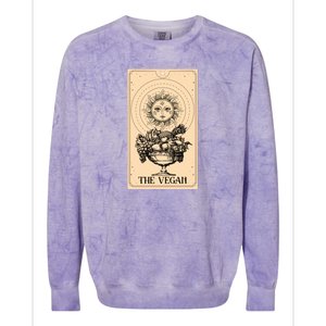 The Vegan Cute Tarot Card Colorblast Crewneck Sweatshirt