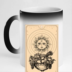 The Vegan Cute Tarot Card 11oz Black Color Changing Mug