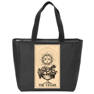 The Vegan Cute Tarot Card Zip Tote Bag