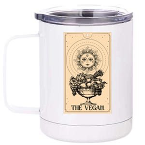 The Vegan Cute Tarot Card 12 oz Stainless Steel Tumbler Cup