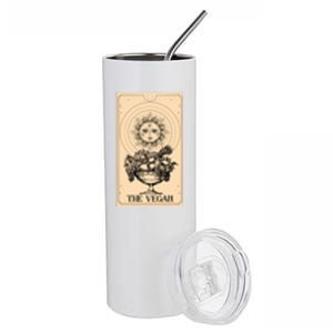 The Vegan Cute Tarot Card Stainless Steel Tumbler