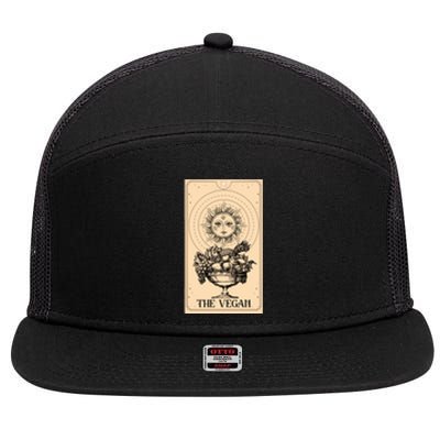 The Vegan Cute Tarot Card 7 Panel Mesh Trucker Snapback Hat