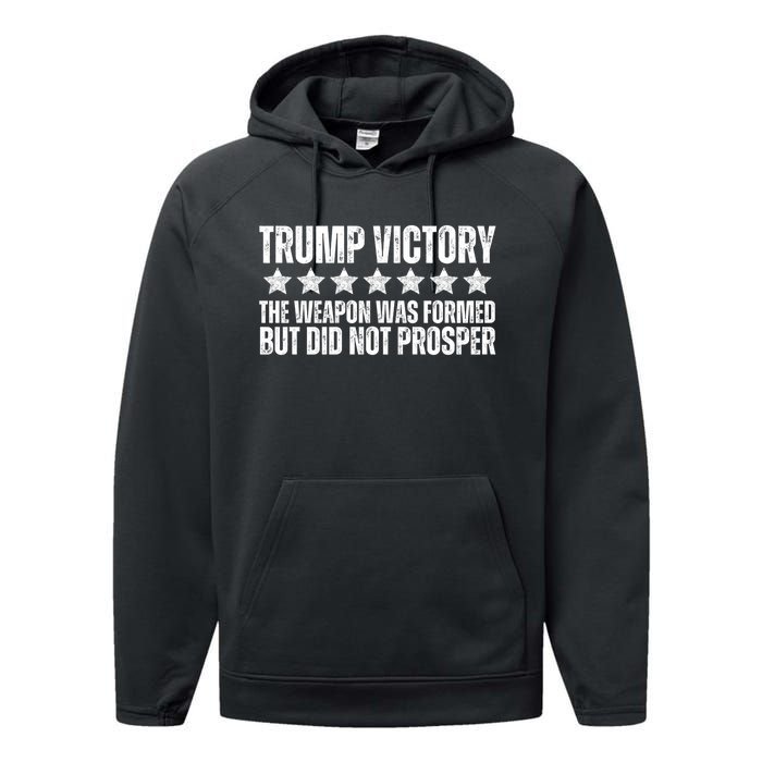 Trump Victory Christian Weapon Formed But Did Not Prosper Performance Fleece Hoodie