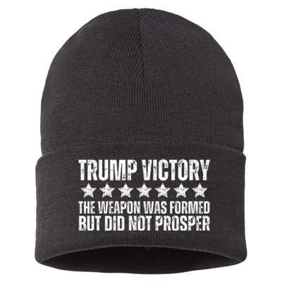 Trump Victory Christian Weapon Formed But Did Not Prosper Sustainable Knit Beanie