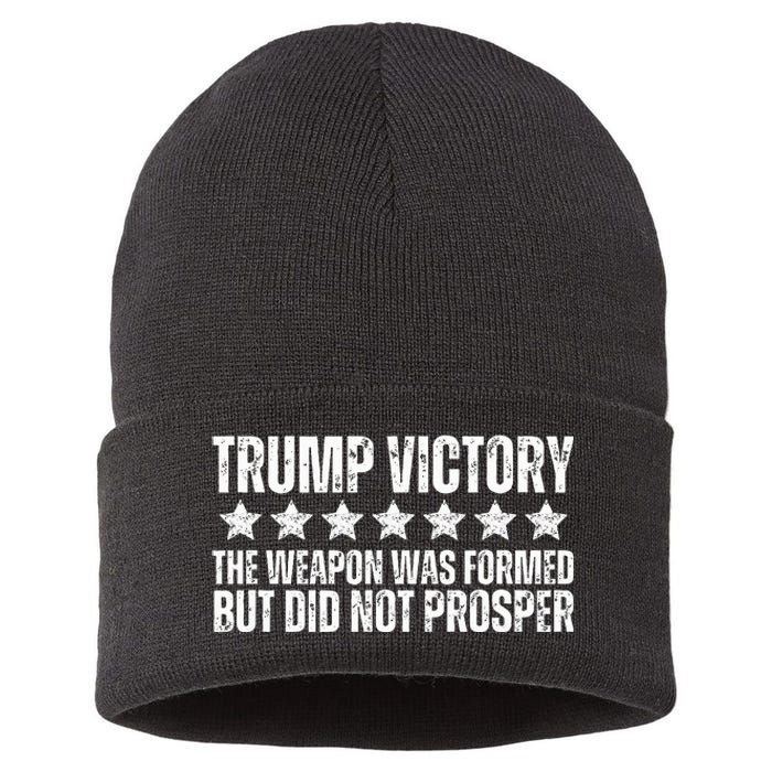 Trump Victory Christian Weapon Formed But Did Not Prosper Sustainable Knit Beanie