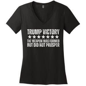 Trump Victory Christian Weapon Formed But Did Not Prosper Women's V-Neck T-Shirt