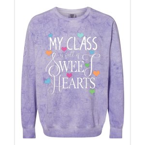 Teachers Valentines Day Shirts Class Full Of Sweethearts Colorblast Crewneck Sweatshirt