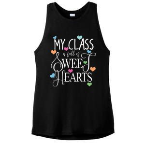 Teachers Valentines Day Shirts Class Full Of Sweethearts Ladies PosiCharge Tri-Blend Wicking Tank