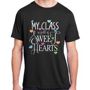 Teachers Valentines Day Shirts Class Full Of Sweethearts Adult ChromaSoft Performance T-Shirt