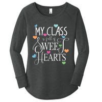 Teachers Valentines Day Shirts Class Full Of Sweethearts Women's Perfect Tri Tunic Long Sleeve Shirt