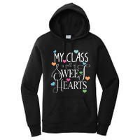 Teachers Valentines Day Shirts Class Full Of Sweethearts Women's Pullover Hoodie