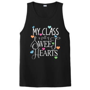 Teachers Valentines Day Shirts Class Full Of Sweethearts PosiCharge Competitor Tank