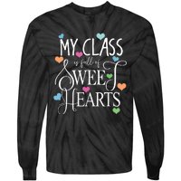 Teachers Valentines Day Shirts Class Full Of Sweethearts Tie-Dye Long Sleeve Shirt