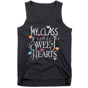 Teachers Valentines Day Shirts Class Full Of Sweethearts Tank Top