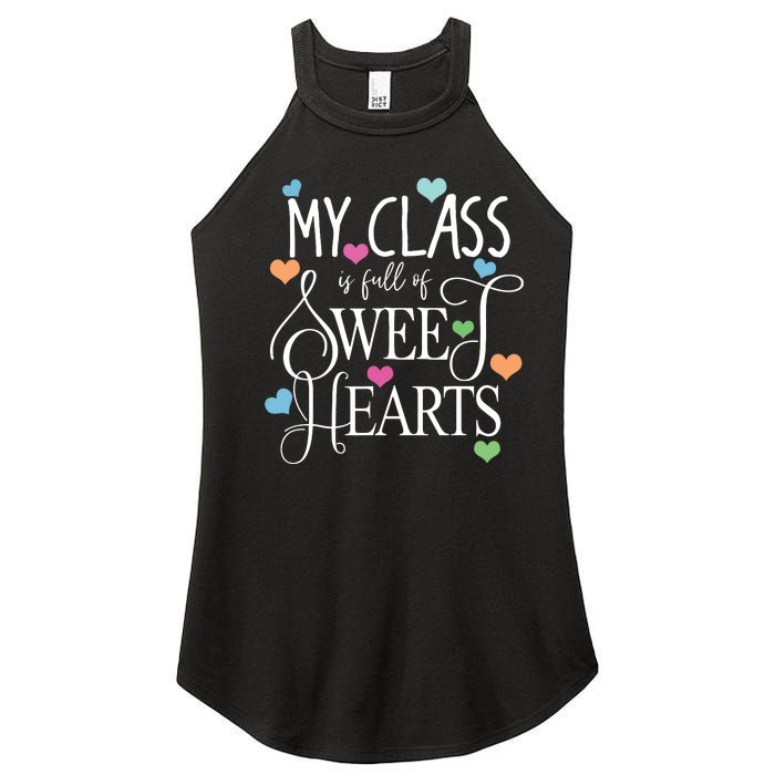 Teachers Valentines Day Shirts Class Full Of Sweethearts Women's Perfect Tri Rocker Tank