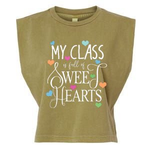 Teachers Valentines Day Shirts Class Full Of Sweethearts Garment-Dyed Women's Muscle Tee