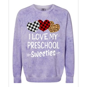 Teacher Valentines Day Gift I Love My Preschool Sweeties Cool Gift Colorblast Crewneck Sweatshirt