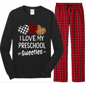 Teacher Valentines Day Gift I Love My Preschool Sweeties Cool Gift Long Sleeve Pajama Set