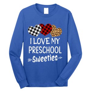 Teacher Valentines Day Gift I Love My Preschool Sweeties Cool Gift Long Sleeve Shirt