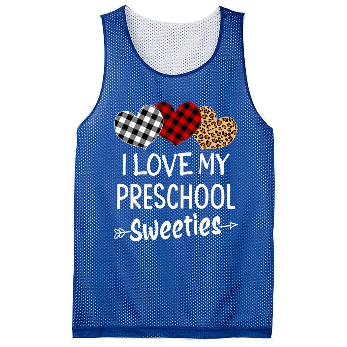 Teacher Valentines Day Gift I Love My Preschool Sweeties Cool Gift Mesh Reversible Basketball Jersey Tank