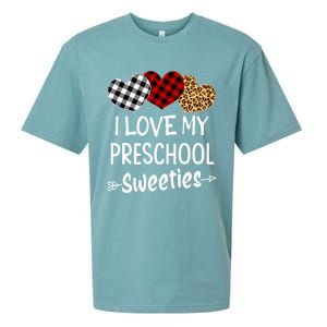 Teacher Valentines Day Gift I Love My Preschool Sweeties Cool Gift Sueded Cloud Jersey T-Shirt