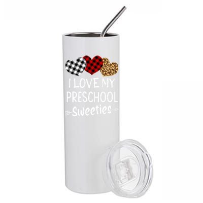 Teacher Valentines Day Gift I Love My Preschool Sweeties Cool Gift Stainless Steel Tumbler