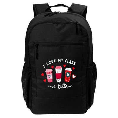 Teachers Valentine Day I Love My Class A Latte Coffee Backpack