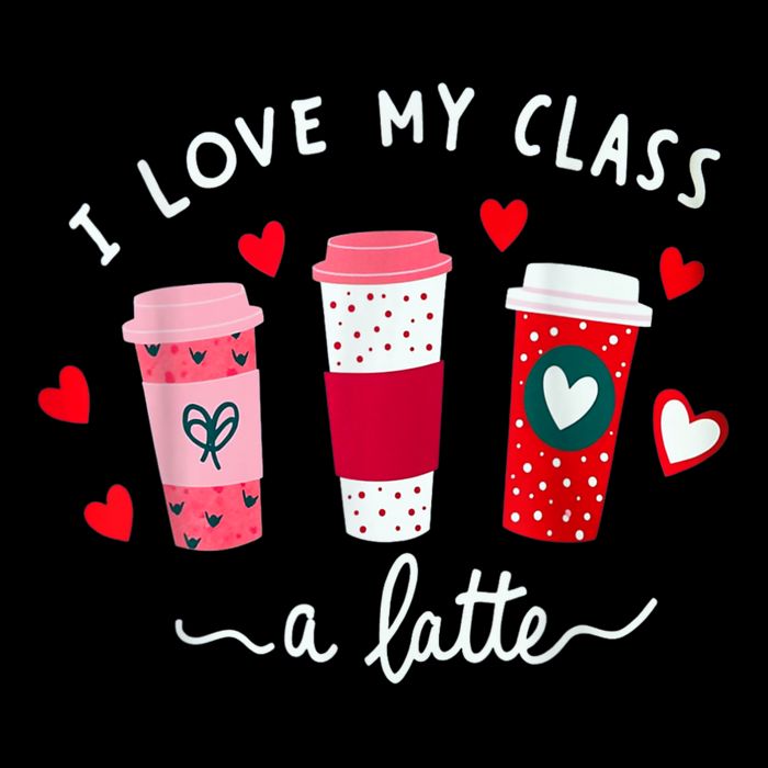 Teachers Valentine Day I Love My Class A Latte Coffee 16 in Basic Backpack