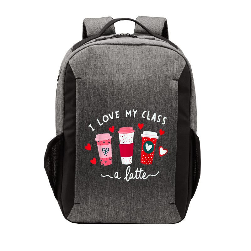 Teachers Valentine Day I Love My Class A Latte Coffee Vector Backpack