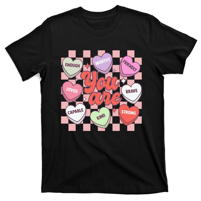 Teacher Valentines Day Candy Heart T-Shirt