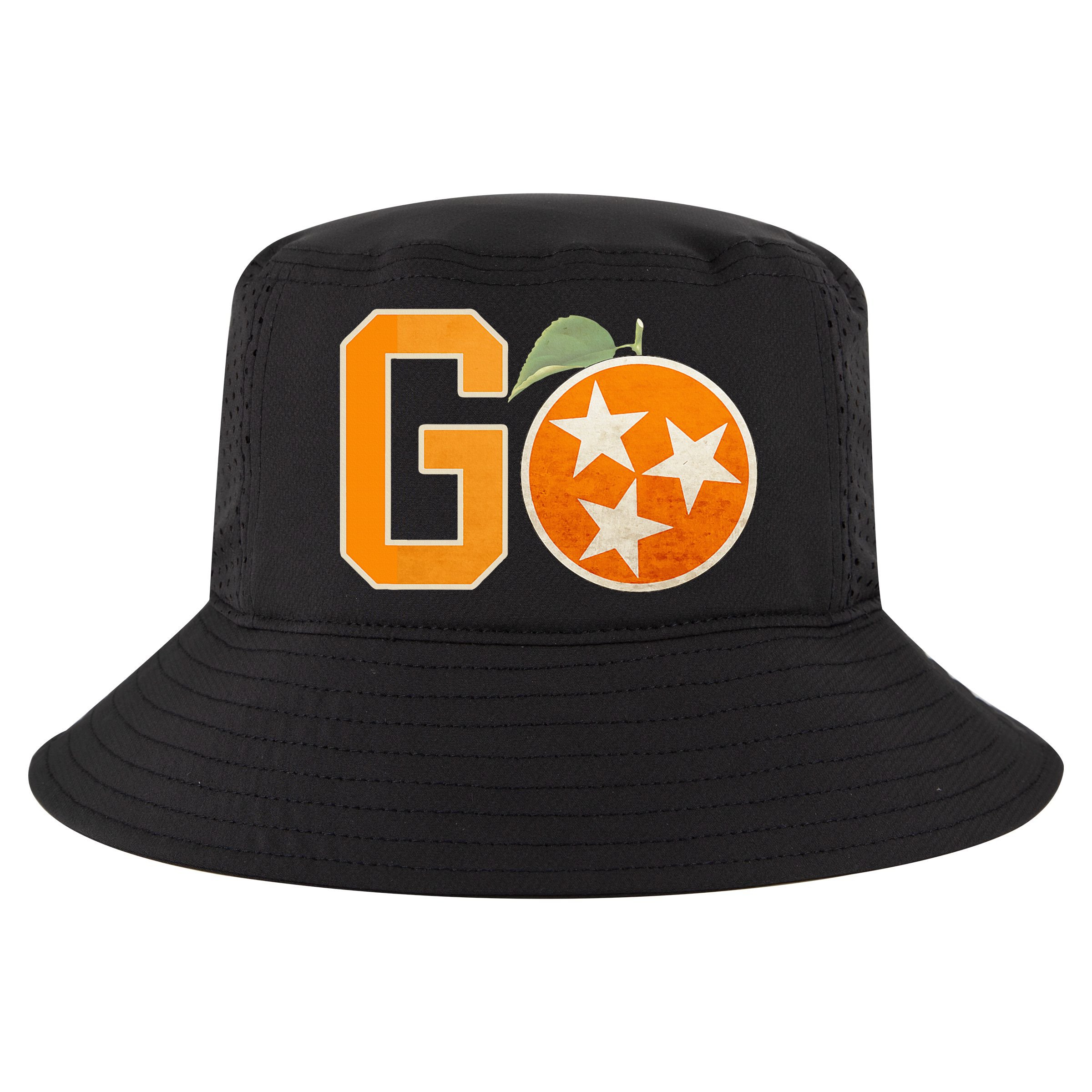 Tennessee Vintage Distressed Orange And White Flag Cool Comfort Performance Bucket Hat