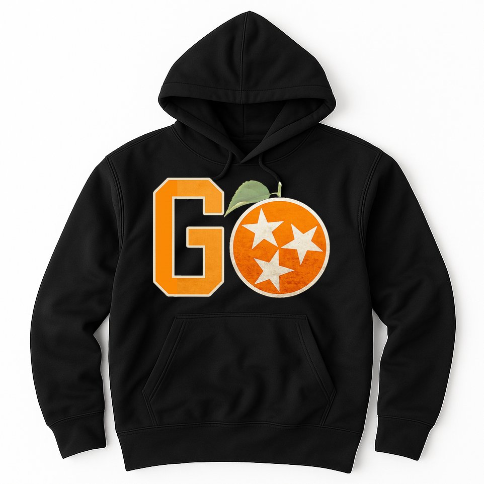 Tennessee Vintage Distressed Orange And White Flag Hoodie